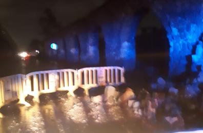 Taranto, violento nubifragio: crolla parte dell’antico «Acquedotto del Triglio»