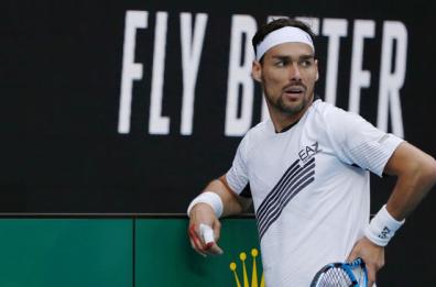 Fabio Fognini saluta gli Australian Open