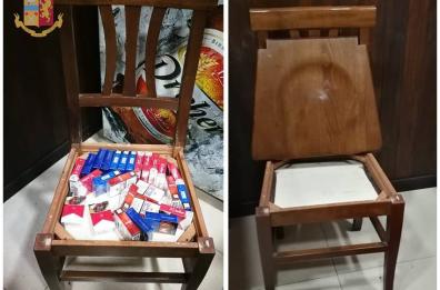 Taranto, nel doppiofondo della sedia nasconde sigarette di contrabbando: una denuncia