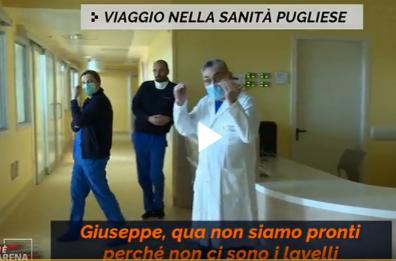 Coronavirus, inchiesta di La7 sul Dea di Lecce «incompleto». I medici: qua mancano i lavelli! 