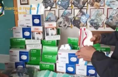 Taranto, sequestro mascherine 