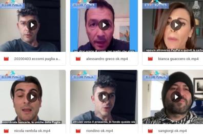 Tanti testimonial d'eccezione rispondono a «Eccomi Puglia, uniti contro il Covid19»