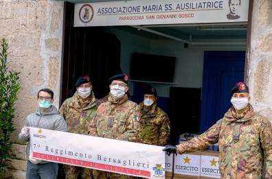 Altamura e Gravina, la solidarietà del 7° Reggimento bersaglieri