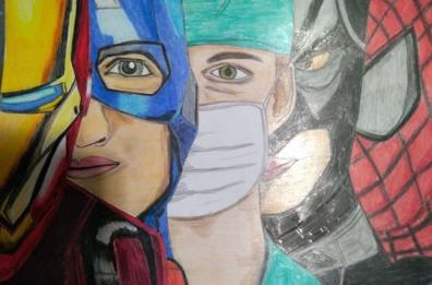 Coronavirus, «I medici? Sono supereroi».  Il disegno di un bimbo di Acquaviva
