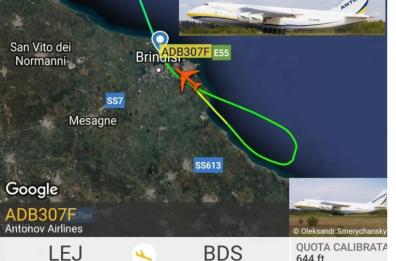 Brindisi, nell'aeroporto atterra uno degli aerei più grandi del mondo