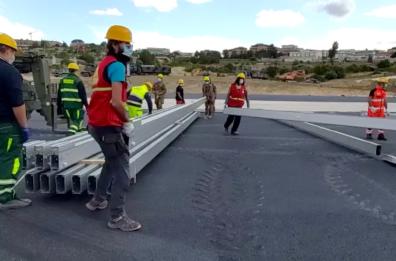 Matera, prende forma l'ospedale da campo per l'emergenza Coronavirus