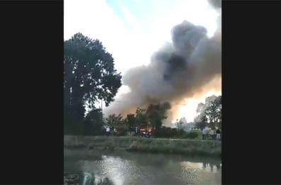 Incendio a Mira in azienda agricola tra Oriago e Malcontenta
