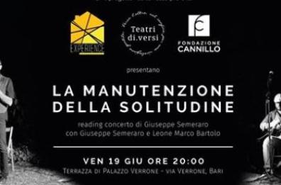 Bari, tutti in «terrazza» si torna in scena con «La manutenzione della solitudine»