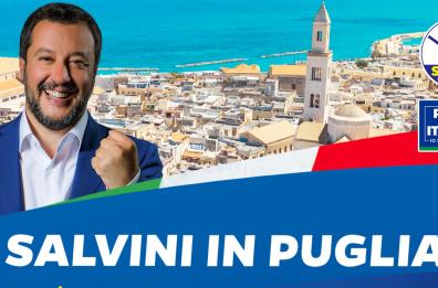 Salvini torna in Puglia: tour in Salento nel fine settimana  
