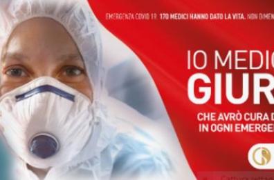 Bari, «Io medico giuro»: parte la campagna in omaggio al personale sanitario anti-Covid