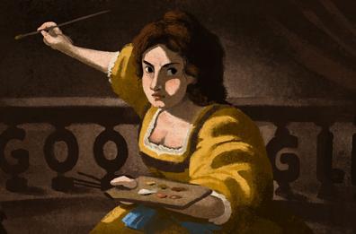 Artemisia Gentileschi, Google celebra con doodle la grande pittrice
