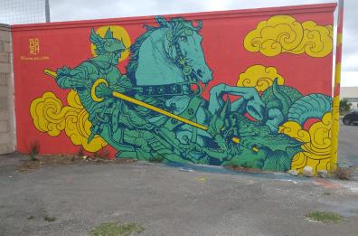 Il mondo finalmente guarito in un murale a Putignano