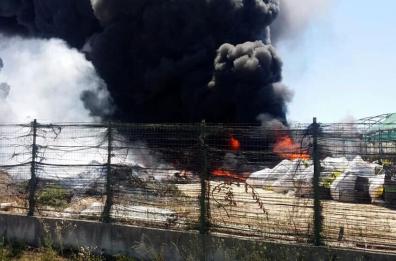 Incendio divampa in una serra tra Terlizzi e Molfetta: il fumo si vede da Bari