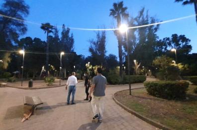 La pineta San Francesco a Bari brilla grazie a 300 nuove luci 