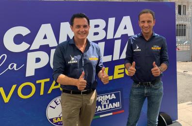 Fedriga (Lega) a Bari: «Battaglia in Puglia importante per tutto il Paese»