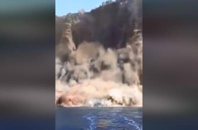 Frana all'isola di Ventotene in località Moggio di terra