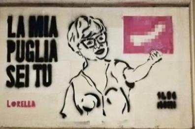 Lecce, rimosso murale in pieno centro contro Capone: «Un insulto sessista»