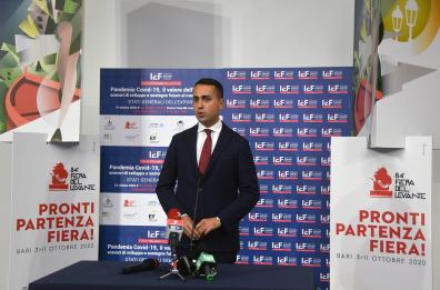 Di Maio a Bari: «La Fiera simbolo di un'Italia che riparte»