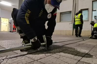 Foggia,  montata tenda davanti al Policlinico Riuniti per i casi sospetti Covid