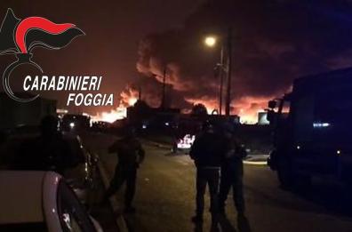 Carapelle, incendio in deposito rifiuti: 35enne arrestato dopo un anno