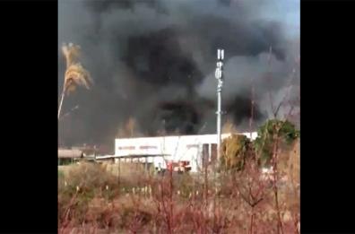 Ascoli Piceno, incendio fabbrica a Castel di Lama zona Villa Sant'Antonio