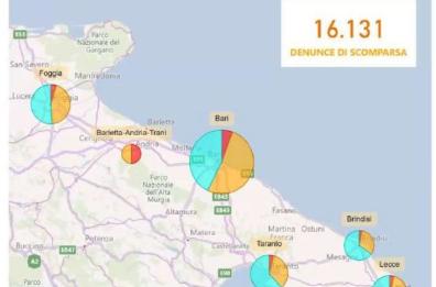Puglia, 4344 sono le persone scomparse e mai trovate: oltre 80% sono minori 