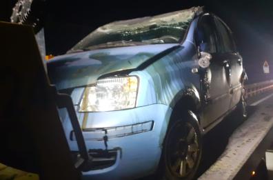 Auto esce di strada tra Foggia e Manfredonia e si ribalta: 2 persone ferite 