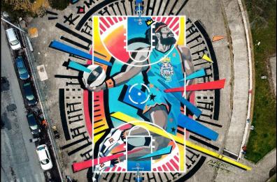 Roma, il basket dello scalo S.Lorenzo rinasce grazie all'arte del canosino Piskv