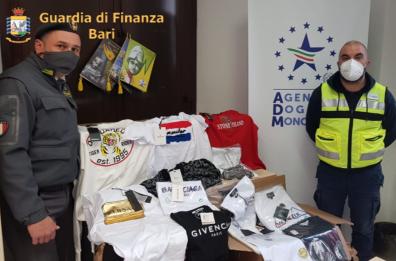 Porto di Bari, maxi sequestro di oggetti taroccati tra calzature, abbigliamento e giocattoli 