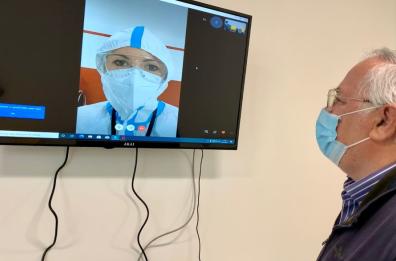 Bari, video-colloqui  con i pazienti ricoverati nei reparti Covid in Fiera