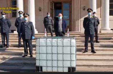 Foggia, 8mila litri di alcool etilico sequestrati e donati per produzione sanificanti 