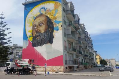 E dopo San Nicola un murale per Santa Rita 