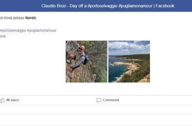 Claudio Bisio arrampicatore per caso a Portoselvaggio
