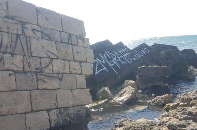 San Cataldo, ancora un sfregio al Molo di Adriano