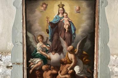 Bari vecchia, l'edicola votiva della Madonna con anime purganti torna al suo antico splendore