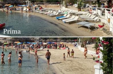 Lettini abusivi su spiaggia libera di Monopoli, scatta il sequestro
