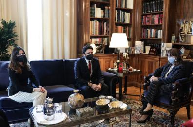 Katerina Sakellaropoulou, la presidente ellenica visita la Grecìa Salentina
