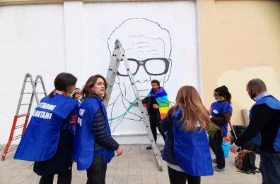 I cento anni di Pasolini: l'omaggio in un murales