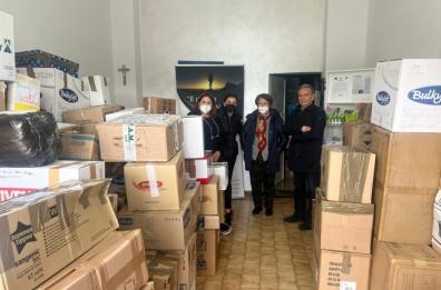 Viveri per il popolo ucraino in partenza da Ostuni