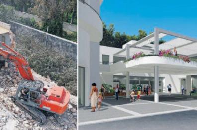 San Cataldo, demolito l’ex hotel: nasceranno residence e ristoranti