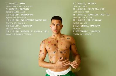 «Ghettolimpo summer tour», Mahmood porta la sua musica anche a Matera e Molfetta