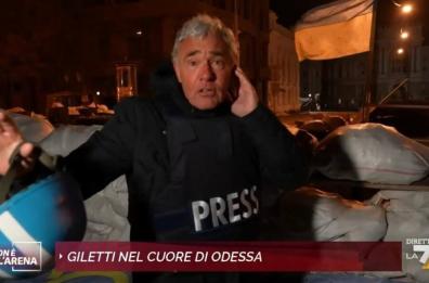 «Non è l’arena» oggi torna in diretta dal centro di Odessa