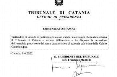 Calcio, Catania estromesso dal campionato: salgono in classifica Potenza e Andria