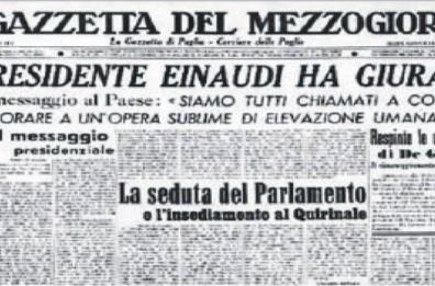Luigi Einaudi giura da Capo dello Stato