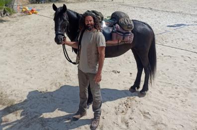 Cristian a cavallo di Furia gira l'Italia e sbarca a Taranto