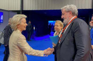 Michele Emiliano incontra Ursula Von Der Leyen a Rotterdam