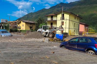 Brescia, Niardo: esondazione torrente Re in Val Camonica