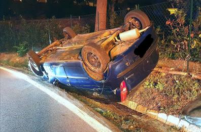 Potenza, auto si ribalta: ferito il conducente 