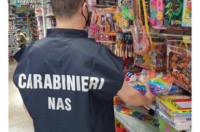 Controlli Nas Taranto: carenze igieniche in due cantine, chiuse; sequestrati giocattoli e oggetti