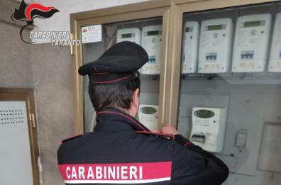 Furto di energia elettrica nel Tarantino: in 57 scoperti e denunciati